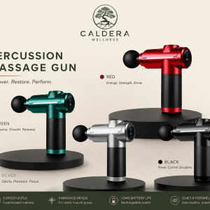 Caldera Percussion Massage Gun — 8-Head Deep Tissue Recovery Device